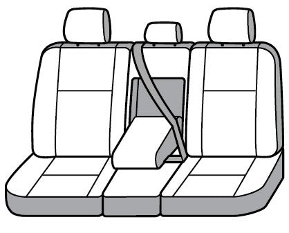 Seat Saver SS8540PCCH Polycotton SeatSaver Custom Second Row Seat Covers - Charcoal