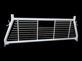 TrailFX H0006W Round Tube Louver Without Rear Cab Window Cut Out Powder Coated White Steel
