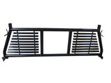 TrailFX H0005B Round Tube Louver With Rear Cab Window Cut Out Powder Coated Black Steel