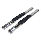 TrailFX A7040S 5 Inch Oval Straight Pol Stainless Steel Rocker Panel Mount