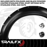 TrailFX TFF3001S With Polished Stainless And Black Steel Rivets/ Stainless Hardware Kit