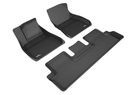 3D MATS L1TL00401509 3D KAGU FLOOR MAT 2 ROW SET BLACK