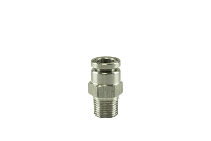 Turbosmart TS-0550-3053 1/8" NPT Str Pushloc Fitting - Stainless Steel - 1/4"