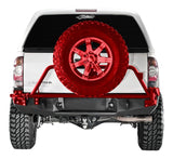Fab Fours TT05-Y1351-B Heavy Duty Rear Bumper; Uncoated/Paintable; Incl. 0.75 in. D-Ring Mount; [AWSL];