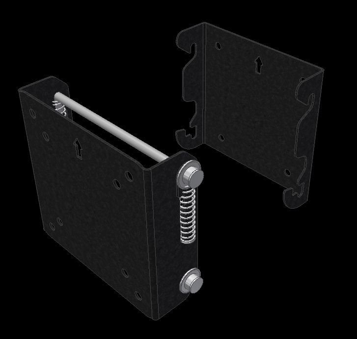 MOR/RYDE TV1-051H FLAT SNAP IN TV MOUNT