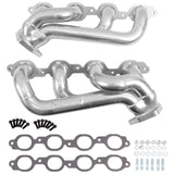 BBK Performance Parts 40480 2019-2024 CHEVY TRUCK 5.3/6.2L 1-3/4” SHORTY Headers (POLISHED SILVER CERAMIC)