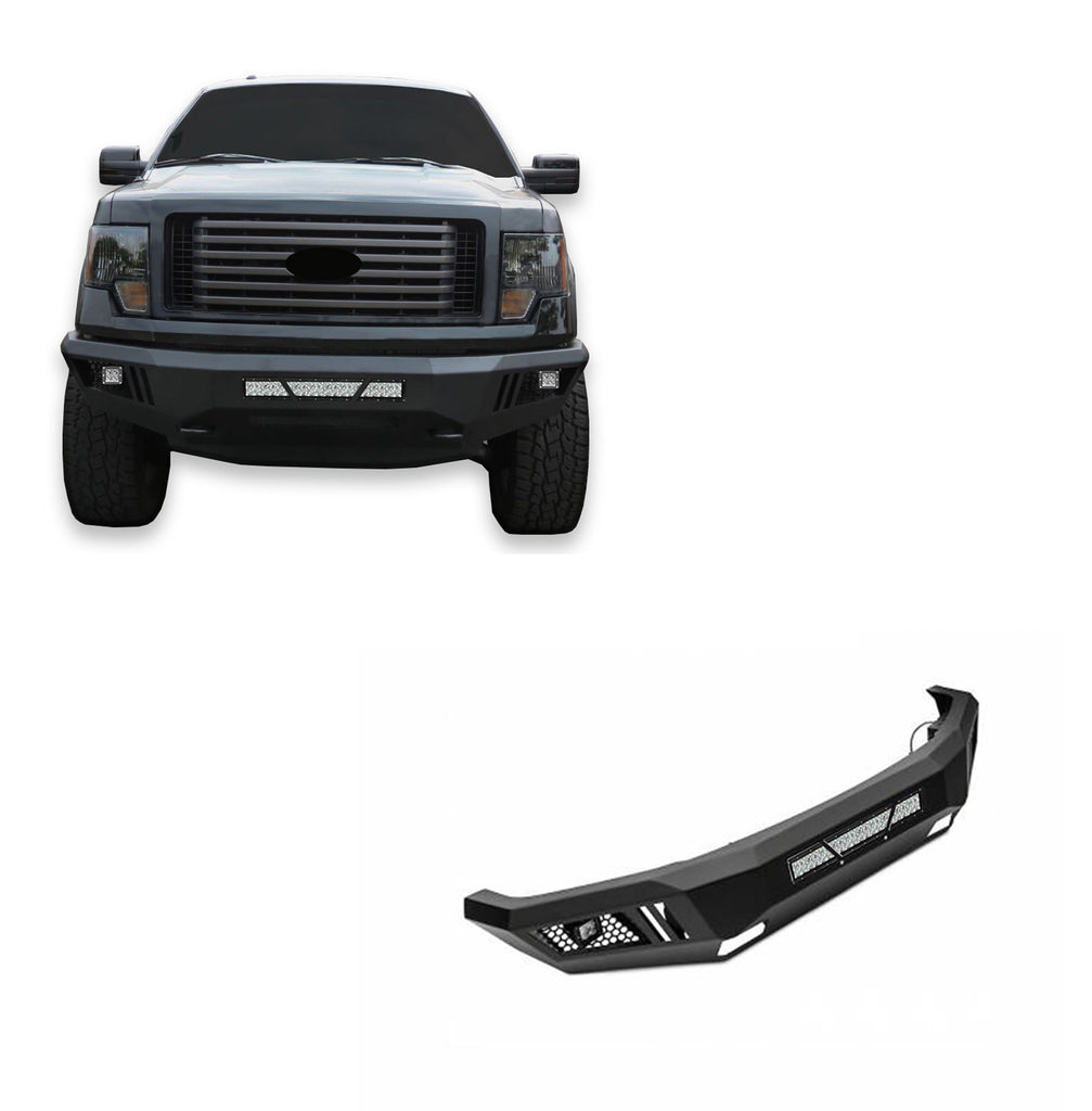 Black Horse Off Road AFB-F109-KIT Matte Black Steel Armour I Front Bumper