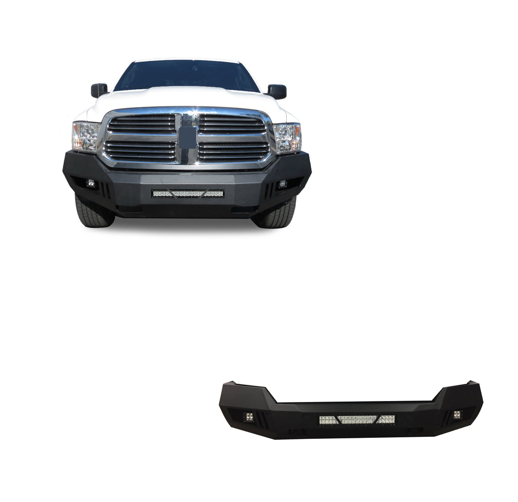 Black Horse Off Road AFB-RA13-KIT Matte Black Steel Armour I Front Bumper