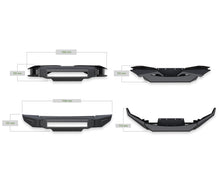 Load image into Gallery viewer, Black Horse Off Road AFB-RA16-BU AFB-RA16 Matte Black Steel Armour II Front Bumper