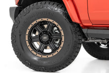 Load image into Gallery viewer, Rough Country 79 Series Wheel | One-Piece | Semi Gloss Black w/Bronze Ring | 18x9 | 6x135 | -12mm