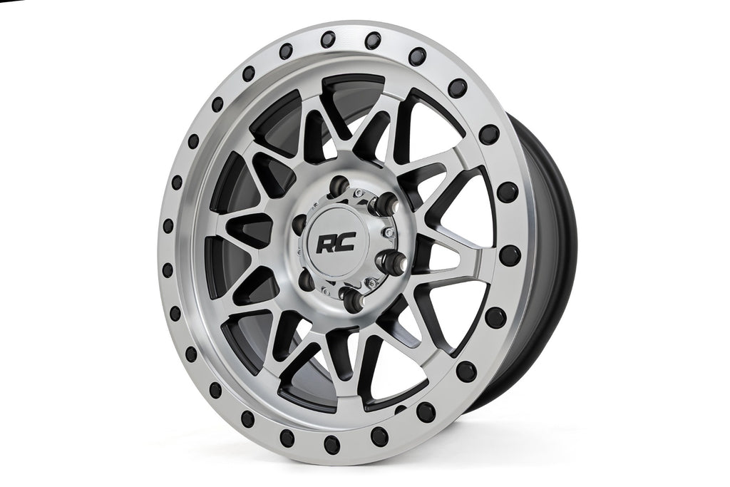 Rough Country 78 Series Wheel | Simulated Beadlock | Full Machine | 18x9 | 6x5.5 | -12mm