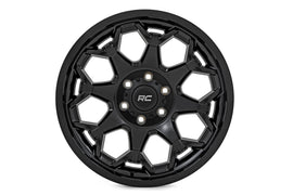Rough Country 80 Series Wheel | One-Piece | Semi Gloss Black | 20x10 | 5x5 | -19mm