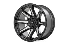 Load image into Gallery viewer, Rough Country 81 Series Wheel | One-Piece | Semi Gloss Black w/machined spokes | 20x10 | 6x5.5 | -19