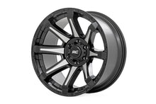 Load image into Gallery viewer, Rough Country 81 Series Wheel | One-Piece | Semi Gloss Black w/machined spokes | 20x9 | 5x150 | +18m