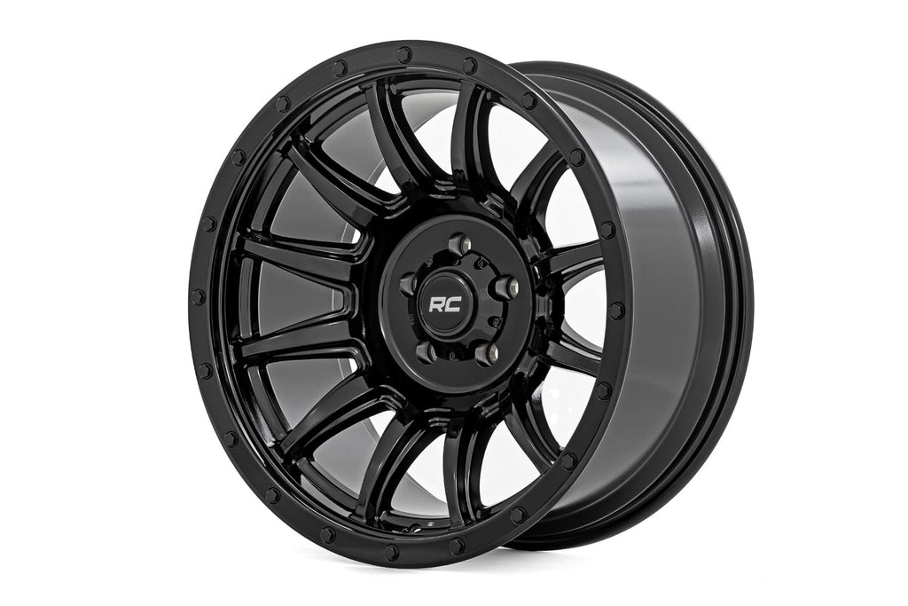Rough Country 90 Series Wheel | One-Piece | Gloss Black | 20x9 | 6x5.5 | -12mm