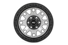 Load image into Gallery viewer, Rough Country 82 Series Wheel | One-Piece | Machined Semi Gloss Black | 15x8 | 5x4.5 | -19mm