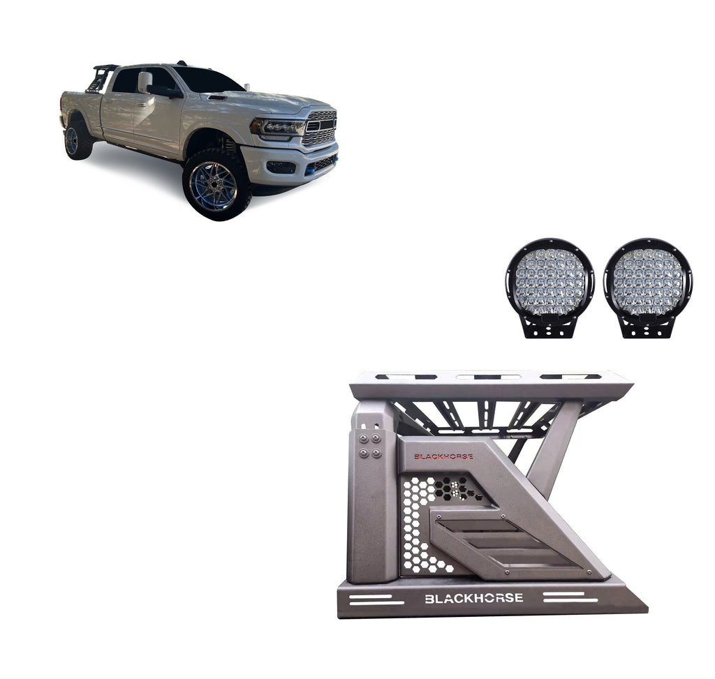 Black Horse Off Road AR2-01BA1-PL69B Armour II Roll Bar W/Basket Kit