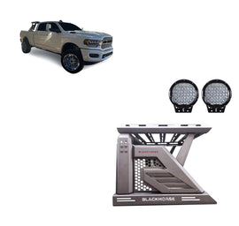 Black Horse Off Road AR2-01BA1-PL69B Armour II Roll Bar W/Basket Kit