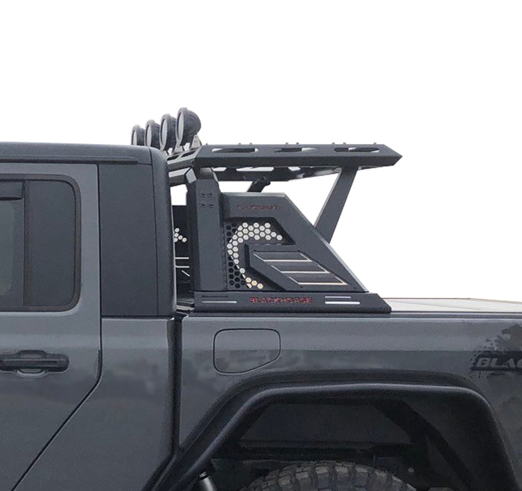 Black Horse Off Road AR2-05BA3-PLFB Armour II Roll Bar W/Basket Kit