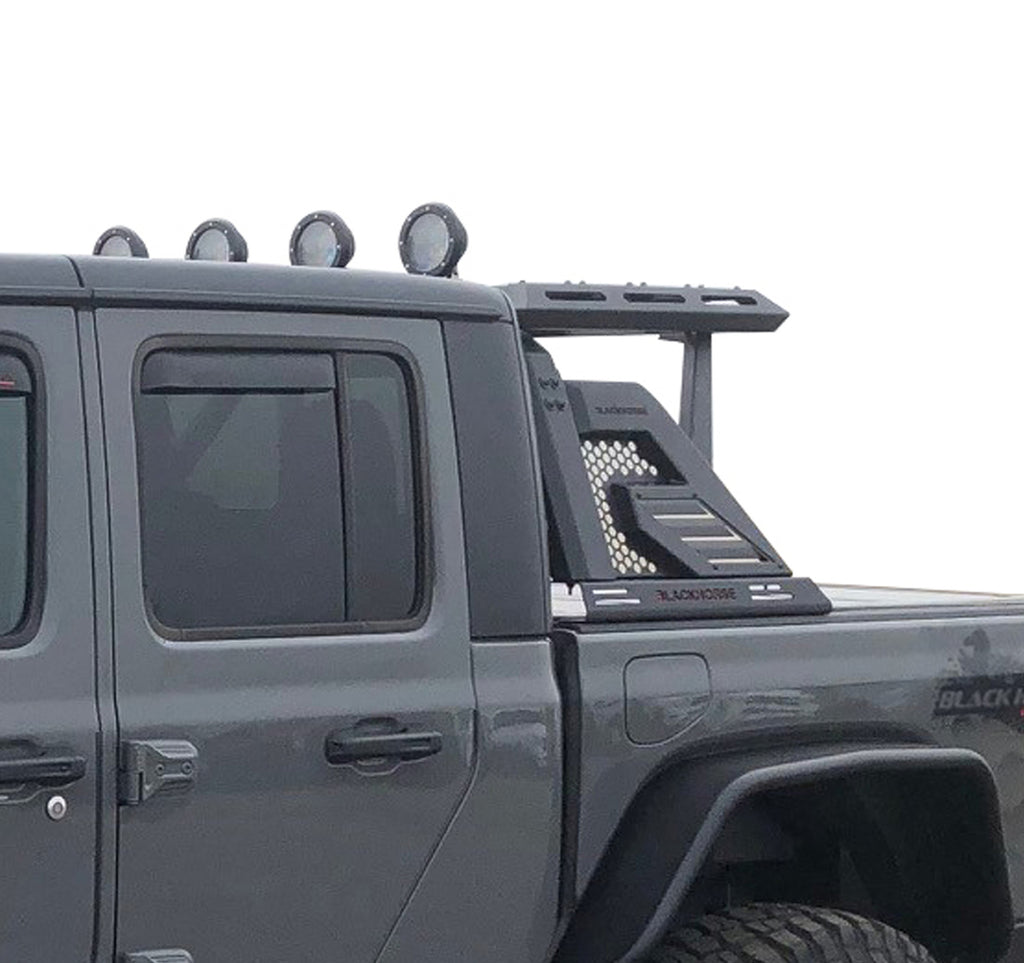 Black Horse Off Road AR2-07BA3-PLFB Armour II Roll Bar W/Basket Kit