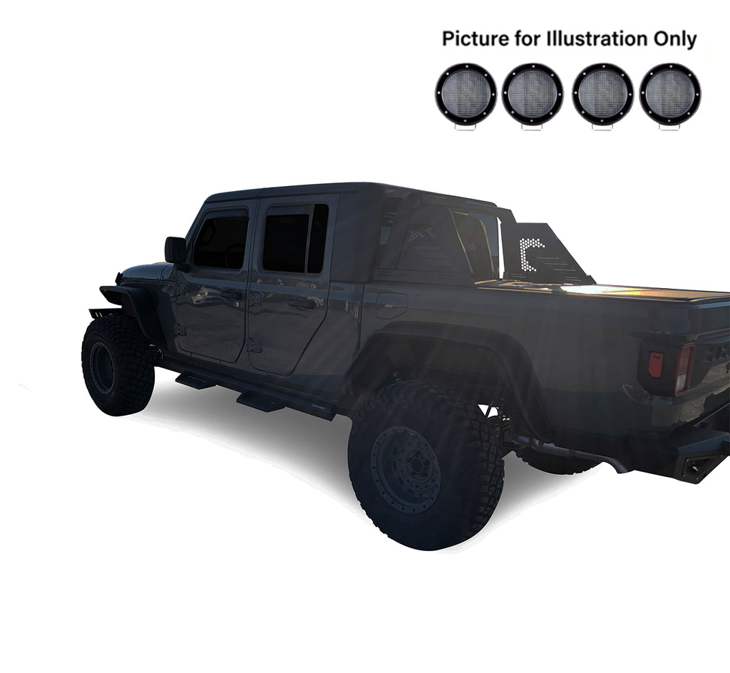 Black Horse Off Road AR2-09B-PLFB Armour II Roll Bar Kit