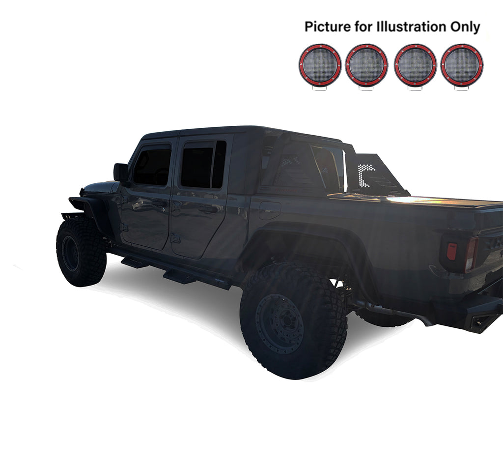 Black Horse Off Road AR2-09B-PLFR Armour II Roll Bar Kit