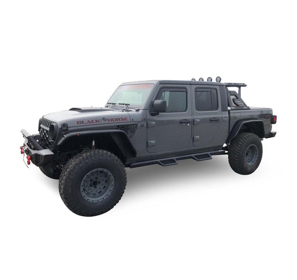 Black Horse Off Road AR2-09BA3-PLFB Armour II Roll Bar W/Basket Kit