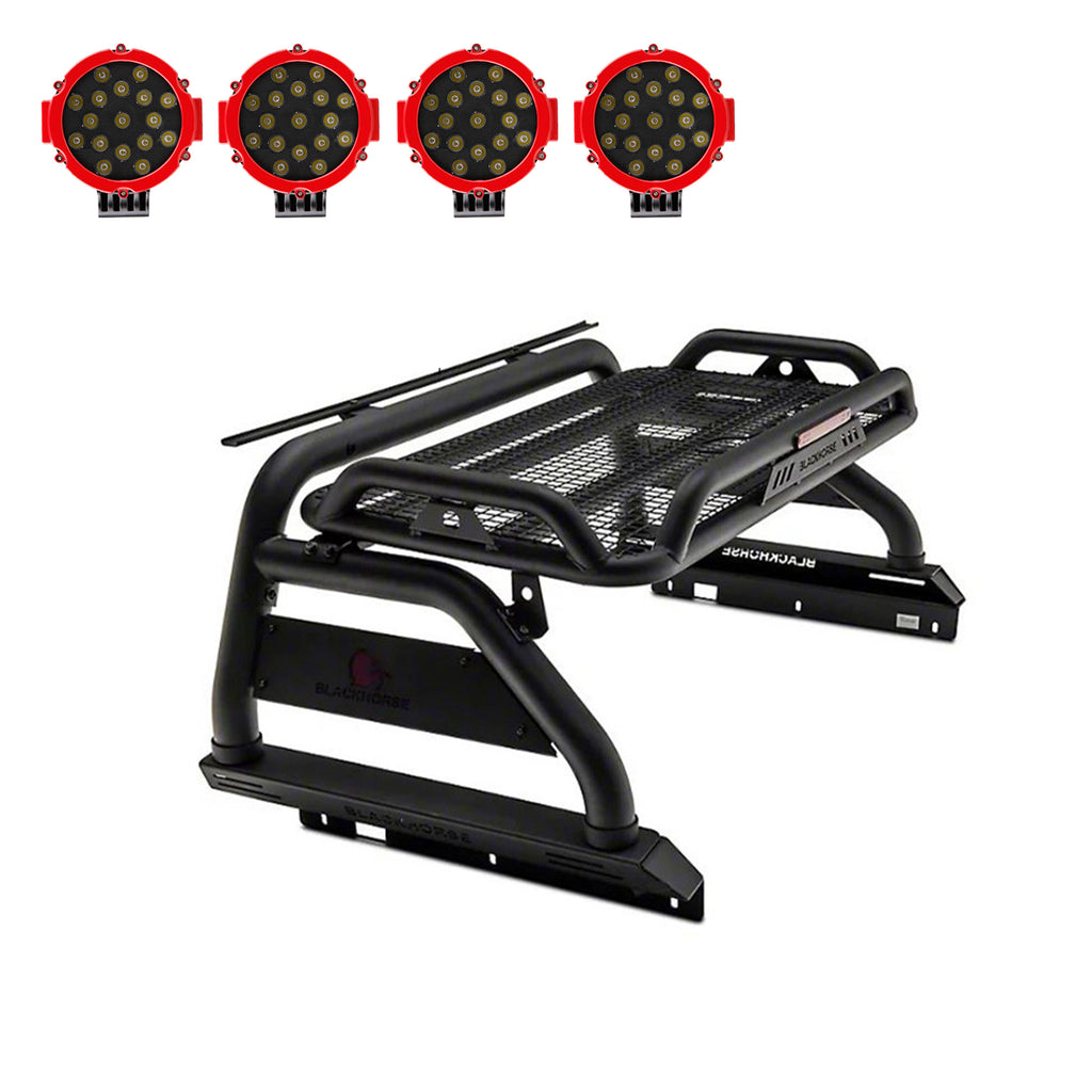 Black Horse Off Road ATRB7BK-PLR Atlas Roll Bar Kit