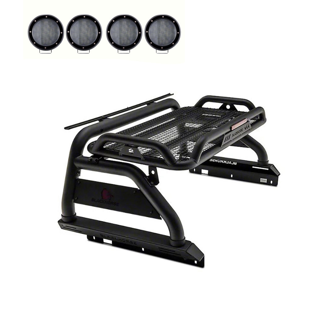 Black Horse Off Road ATRB8BK-PLFB Atlas Roll Bar Kit