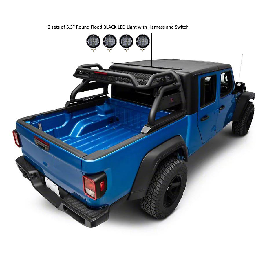 Black Horse Off Road ATRB9BK-PLFB Atlas Roll Bar Kit