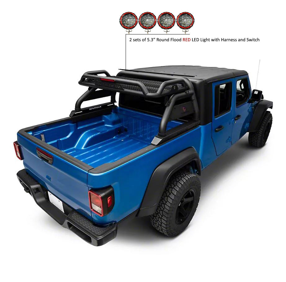Black Horse Off Road ATRB9BK-PLFR Atlas Roll Bar Kit