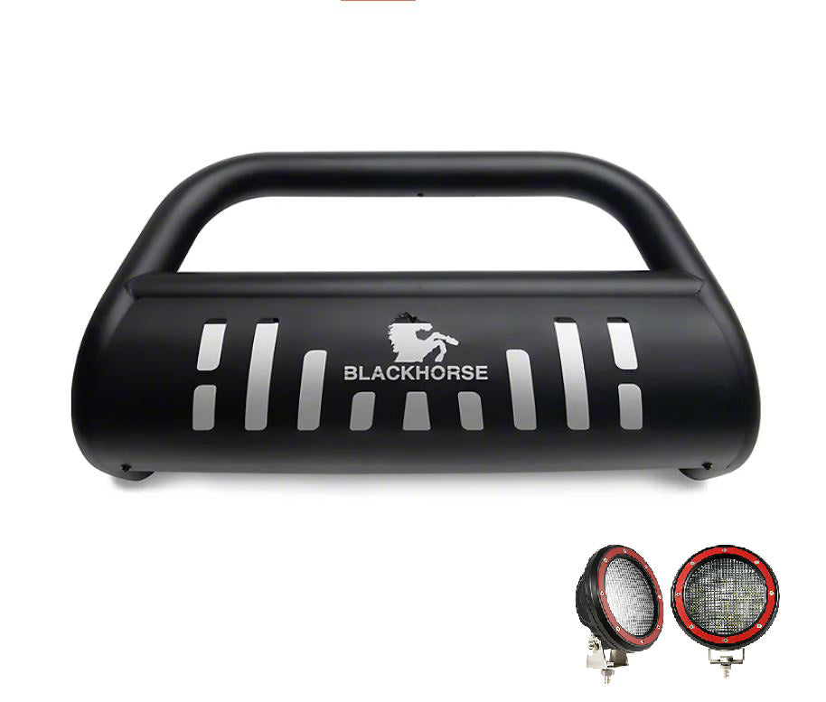 Black Horse Off Road BB030709A-SP-PLFR Black Steel Skid Plate