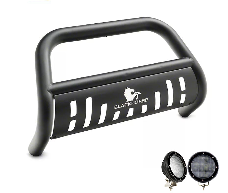Black Horse Off Road BB037411A-SP-PLFB Black Steel Skid Plate