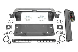 High Winch Mount | All Models | 20 Inch Black Single Row LED | DRL | Ford Bronco (21-25)