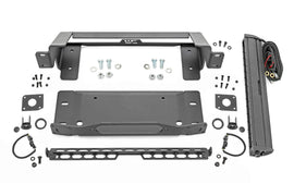 High Winch Mount | All Models | 20 Inch Black Single Row LED | Ford Bronco (21-26)