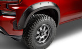 Bushwacker 40101-02 Pocket/Rivet Style Fender Flares Black Smooth Finish 2-Piece Front