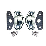 Scott Drake C5AZ-6222008-SS Door Latch Striker Plate Set Stainless Steel