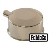 Scott Drake C5ZZ-6766-D 65-66 Oil Cap with Tube (FoMoCo logo, Chrome)