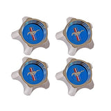 Scott Drake C7ZZ-1130-AK Styled Steel Hubcaps (Blue, Original Design Set of 4)