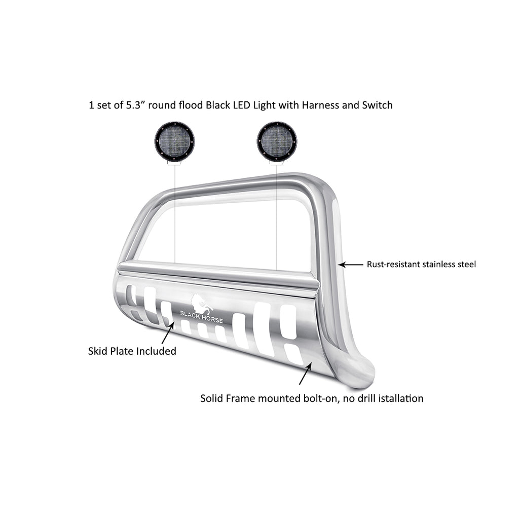 Black Horse Off Road CBS-JEB4001SP-PLFB Stainless Steel Stainless Steel Skid Plate