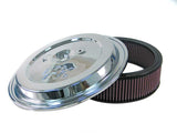 K&N CE-1502 Replacement Air Filter w/Chrome Lid
