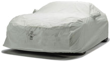 Load image into Gallery viewer, custom_car_cover_3_layer_moderate_climate_gray_ford_tri_bar_main.jpg
