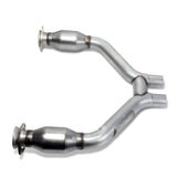BBK Performance Parts 1465 2015-2017 MUSTANG V6 SHORT MID H PIPE WITH CONVERTERS FOR USE W/ 1642/16420.