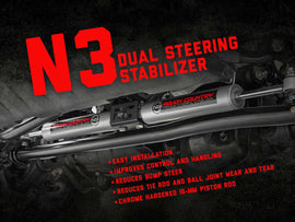 N3 Steering Stabilizer | Dual | 2-8 Inch Lift | Ram 2500 (03-13)/3500 (11-12) 