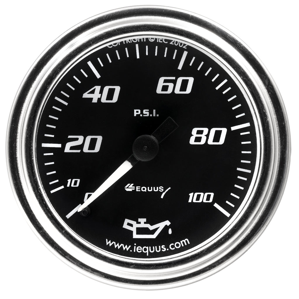 EQUUS E7244 GAUGE  OIL PRESS  2' 0-100 PSI  270