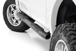 Oval Nerf Step | Crew Cab | Black | Ford F-150/Lightning/F-250/F-350/Raptor (15-26)