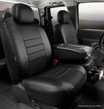 FIA SL67-20BLKBLK SL67-20RED SL67-20BLKBLK SL60 Series - Leatherlite Simulated Leather Custom Fit Front Seat Cover- Black