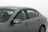 Husky Liners 2886003 Low Profile Ventvisor Deflector; Smoke with Chrome Trim; Outside Mount; 6 pc.
