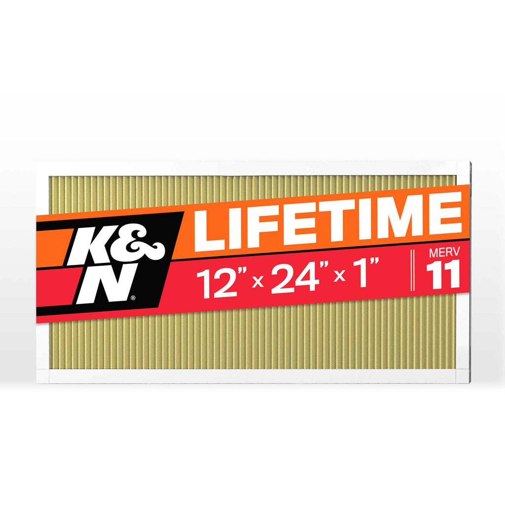 K&N HVC-11224 HVAC FILTER; 12 X 24 X 1, MERV 11