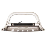 Lund 47021210 Bull Bar with LED Light Bar - Stainless Steel